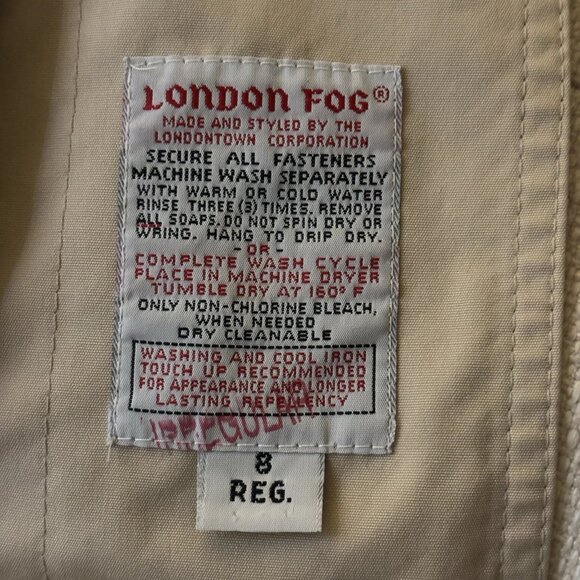 Vintage Womens London Fog Tan With Removable Liner Trench Coat - Picture 7 of 8